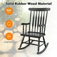 thumbnail image 6 of Costway Solid Wood Rocking Chair Porch Rocker Indoor Outdoor Seat Glossy Finish Black, 6 of 6