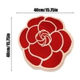 thumbnail image 3 of Rose Flower Chair Pad Seat Cushion for Dining Chairs Soft Faux Fur Floor Pillow Area Rug Home Decor No Slip Patio Kitchen Office Dorm Sofa Chair Cover Pad Comfort Plush Car Seat Cushion, 3 of 6