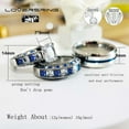 thumbnail image 2 of Two Rings His And Hers Couple Rings Bridal Sets His Hers Women White Gold Filled Heart Cz Man Tungsten Carbide Wedding Ring Band Set, 2 of 7