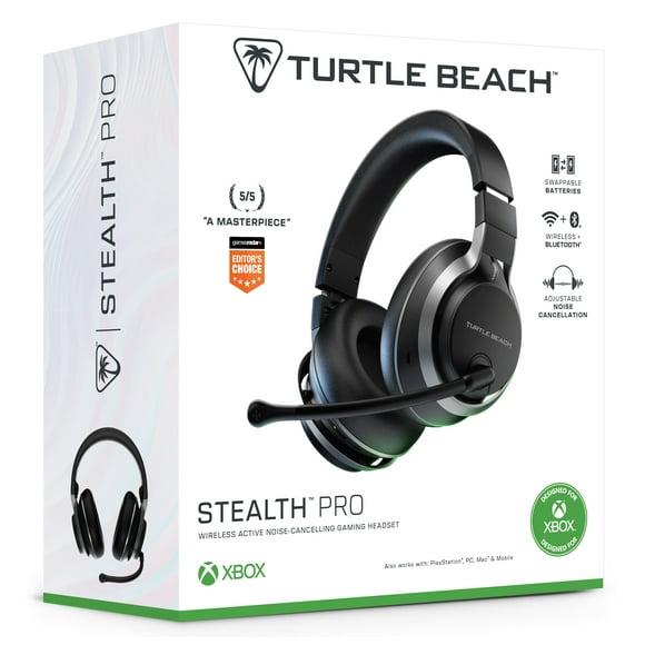 Turtle Beach® Stealth™ Pro Multiplatform Wireless Noise-Cancelling Gaming Headset for Xbox (Black)