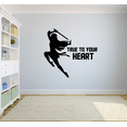 thumbnail image 3 of True To Your Heart - Disney Movie Princess Mulan Silhouette Self Motivation Inspirational Quote Vinyl Wall Art Sticker Decal Decoration Home Bedroom Classroom Nursery Living Room Size (18x20 inch), 3 of 3