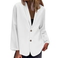 thumbnail image 3 of Hrsba Women's Casual Long Sleeve Sweatshirt Long Sleeved Round Neck Top/shirt Solid Color Long Sleeve Loose Blazer Cardigan Outerwear, 3 of 5