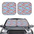 thumbnail image 2 of Fotbe Flamingo Juego de 2 Piezas de Parasoles para Parabrisas | Bloqueador Solar para Auto | Accesorios Plegables para Protección Solar Interior-Small, 2 of 6