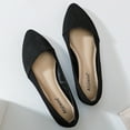 thumbnail image 4 of Ataiwee Women's Wide Width Flat Shoes - Comfortable Ladies Pointed Suede Elegant Office Anti Slip Sole Ballet Flats., 4 of 8