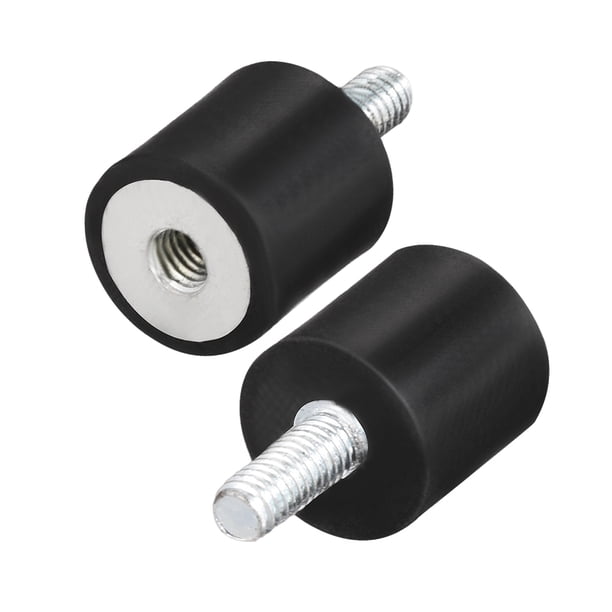 Soportes de Goma Unique Bargains M4 Rosca Macho Hembra 13mm x 13mm Negro 8 Piezas