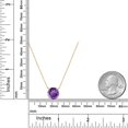 thumbnail image 6 of Gem Stone King 14K Yellow Gold Purple Amethyst Pendant Necklace for Women | 3.35 Cttw | Gemstone February Birthstone | Round 10MM | With 18 inch Chain, 6 of 6