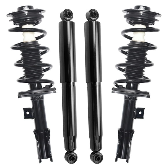 Detroit Axle - Struts Shocks for 2010-2017 GMC Terrain, 2 Front Struts with Coil Springs 2 Rear Shock Absorbers 2011 2012 2013 2014 2015 2016 Replacement