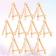 thumbnail image 2 of 10pcs Wooden Triangle Easel Convenient Desktop Display Rack Mini Easel Painting Holder For Home Studio (beige), 2 of 3