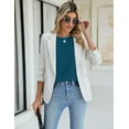 thumbnail image 4 of Women Dressy Casual Tops Business Work Blouses Summer Shirts Short Sleeve Crew Neck Outfits 2025, 4 of 5
