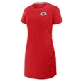 thumbnail image 2 of Women's Fanatics Red Kansas City Chiefs Ruched Drape T-Shirt Dress, 2 of 3