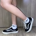 thumbnail image 3 of M98 Tejido De Punto Hombres Mujeres Calcetines Altos De Manga Corta o-Cuello Deportes Negros Blancos VM5Epangjing, 3 of 4