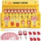 thumbnail image 1 of Kit de bloqueo y etiquetado electrico VEVOR, estación de bloqueo y etiquetado de seguridad de 60 piezas que incluye candados, cerrojos, etiquetas, bridas de nailon, kit de expansión y placa de, 1 of 9
