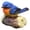 Orange, variant on Artificial Miniature Bird Statue Miniature Fairy Garden Decoration Bird Animal Model Decoration diy Ornament , 1Pcs B