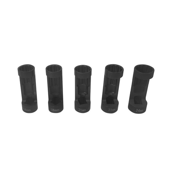 5PCS Strut Nut Socket Set 12 Point Sockets 1/2in Drive 18mm-24mm