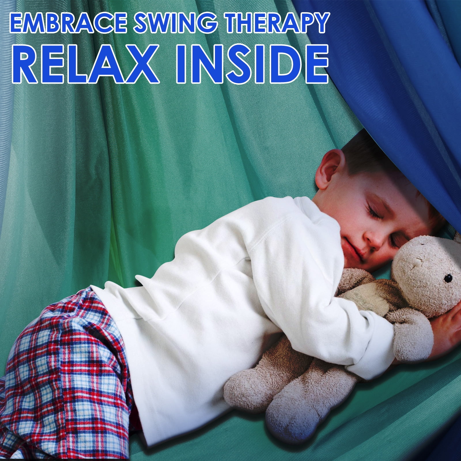 Sensory Swing Comfortable Kids Sensory Hammock Holds up to 200 lbs Indoor Cuddle Swing with 360° Swivel Hardware for Children Adults Indoor Outdoor