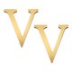 thumbnail image 1 of Uxcell 2 Pcs 8 Pulgadas 3D Acrílico Letras Espejo Pegatinas de Pared Letra V Autoadhesivas Decoración del Hogar Letrero Artístico Pegatina Decal para Decoración del Hogar DIY Dorado Claro, 1 of 6