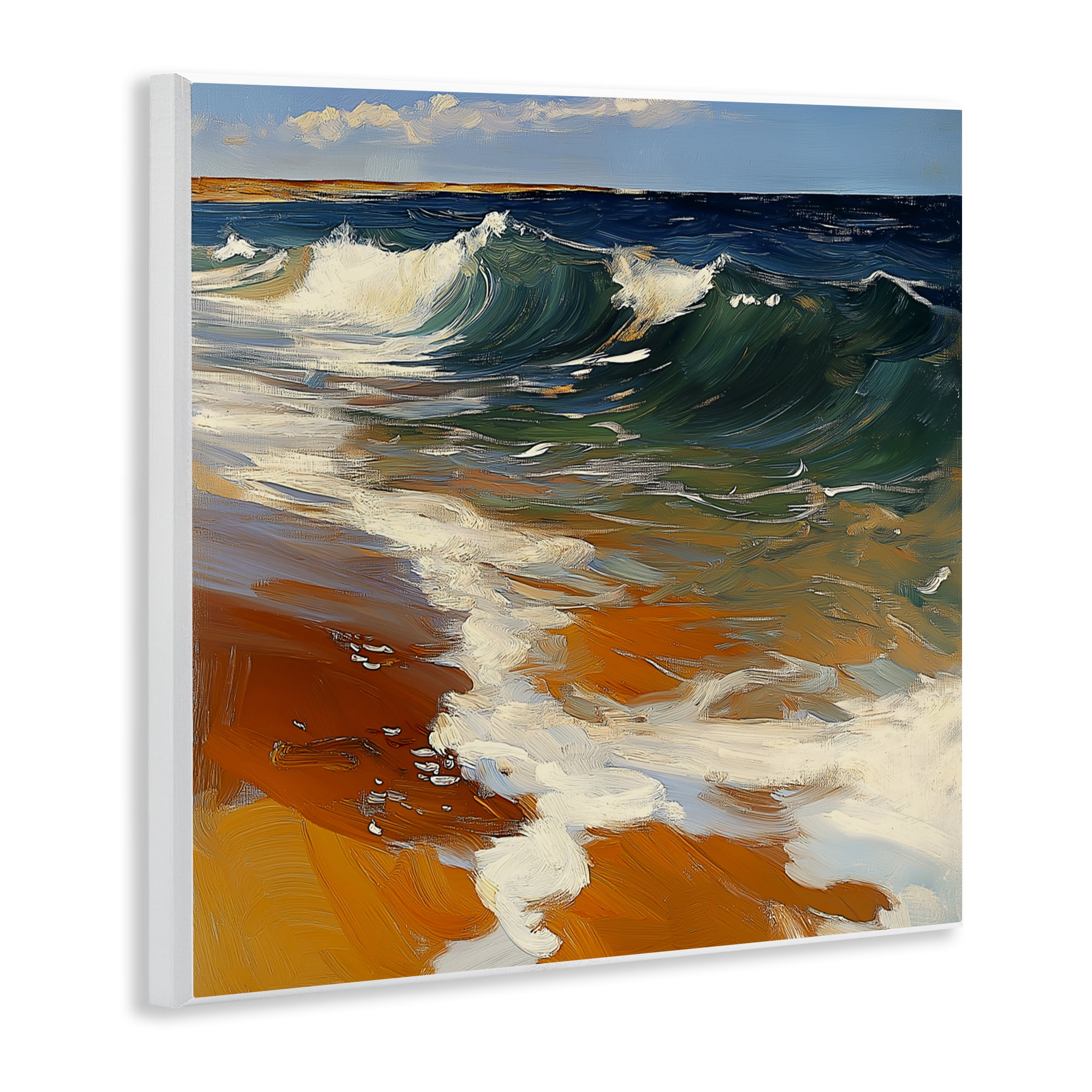 Stupell Industries Glassy Ocean Waves Break Wall Plaque Art, design by Walker Noble