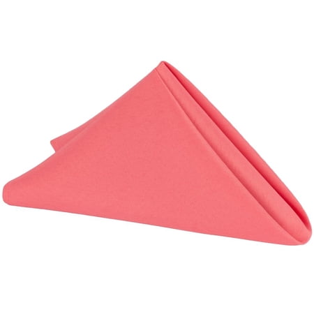 10 Pcs, Polyester Napkin 20"X20" - Coral For Wedding Receptions, Baby Showers, Quinceaneras, Rehearsal Dinners, Birthday Parties, Catering