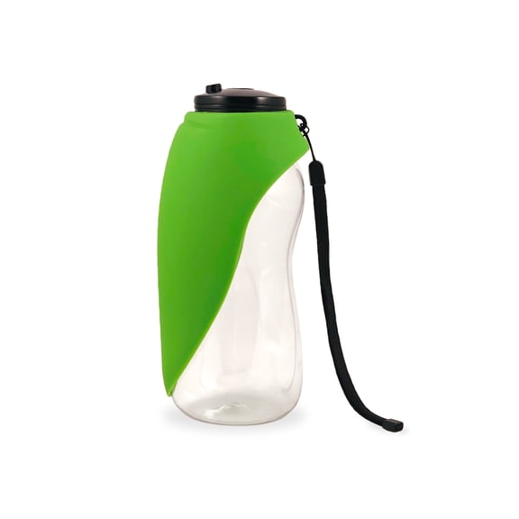 Green Fold-A-Bowl Portable Pet Water Bottle & Bowl