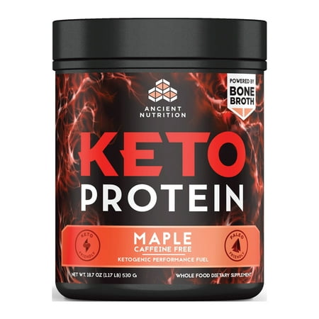 Ancient Nutrition, KetoPROTEIN, Maple (Caffeine Free), 530G