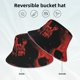 thumbnail image 2 of Balery Red And Black Abstract Skull Sombreros para el sol para hombre y mujer, sombrero de pescador con UPF 50+, 2 of 6