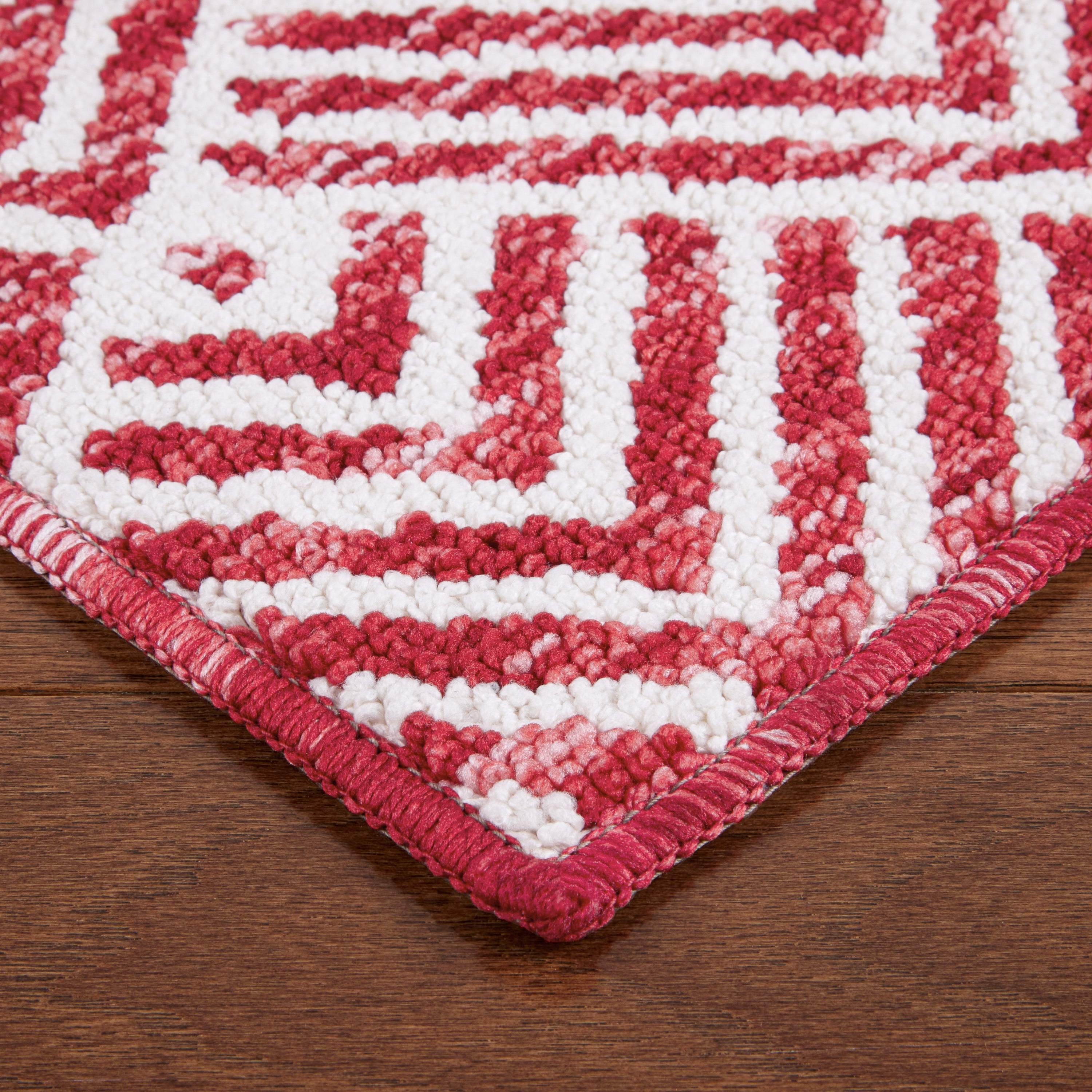 Town & Country Non‑Slip, Washable, Multi‑Use, Decorative Rug, Polyester, 24" x 72", Red
