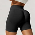 thumbnail image 6 of felwors Women's Impact Shorts High Waisted Scrunch Lifting Seamless Running Yoga Biker Shorts Black for Size L, 6 of 9