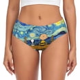 thumbnail image 2 of Braguitas personalizadas para mujer con diseño de paisaje de Van Gogh, Snoopy y Charlie Brown, ropa interior elástica para mujer, calzoncillos de Peanuts, 2 of 5