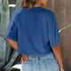 thumbnail image 3 of Camiseta corta de cuello redondo para mujer, manga corta y hombros descubiertos - Mezcla de algodón/spandex - S-XXL, 3 of 6