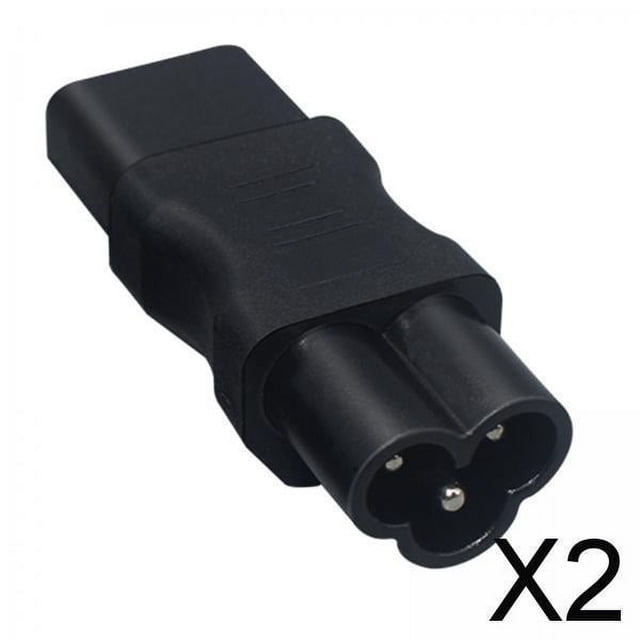 2x Adaptador de Corriente Hugo IEC320 C6 a C13 3 Agujeros Hembra