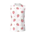 thumbnail image 6 of Lsque Hand Drawn Strawberry Print Men's Cotton Blend Sleeveless Muscle Shirts (S-3XL)- Moisture Wicking, Odor Protection, UPF 30+,X-Large, 6 of 8
