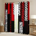 thumbnail image 2 of Manfei Fashion Geometric Striped Curtains Pack of 2 (42x84 Each), Leopard Cheetah Print Curtains Blackout, Modern Abstract Style Bedroom Curtains, Window Curtains Home Decor, 2 of 6