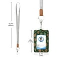 thumbnail image 3 of PU Leather Badge Holder ID Badge Holder with Lanyard for Cards & Credentials Candy Canes Pattern, 3 of 6