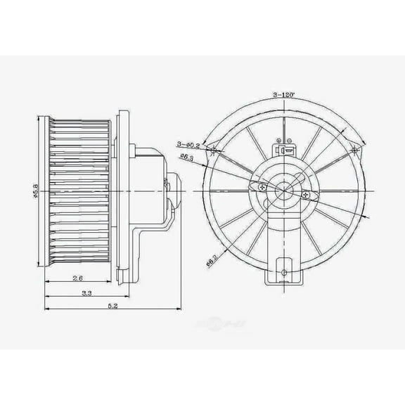 Global Parts Distributors 2311583 Blower Motor