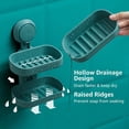 thumbnail image 4 of Soap Bar Holder Soap Dish for Shower Suction Cup Wall Mounted NO-Drilling Self Draining Removable Waterproof Strong Vacuum Suction Bar Sponge Holder for Bathroom Bathtub Kitchen Sink, 4 of 18