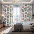 thumbnail image 2 of Happy Easter Blackout Curtains for Bedroom/Living Room, Pinch Pleated Black Out Curtains, Spring Funny Colorful Eggs Star Flowers Room Darkening Window Drapes with Hooks 2 Panels, 59"x70", 2 of 8