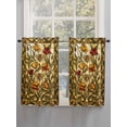 thumbnail image 5 of Vintage Bees Living Room Curtains 2 Panel, Country Retro Animal Flowers Yellow Brown Cafe Window Treatment, Farmhouse Bedroom Bathroom Kitchen Curtains Drapes 104"x45", 5 of 6