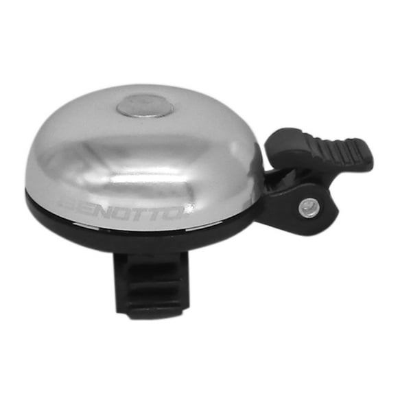 Timbre Bicicleta Unisex Benotto Plateado Soporte Ajustable