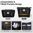 thumbnail image 3 of Zimtown 5 Piece Luggage Sets, PP Hardside Luggage Suitcase Set with Portable Travel Bag, Spinner Wheels and TSA Lock, Black, 3 of 8