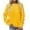 Yellow, variant on UYISJ Womens Crewneck T Shirts Long Raglan Sleeve Sweatshirt Fall Loose Fit Pullover Tops Casual Solid Color Tops Pink 3XL