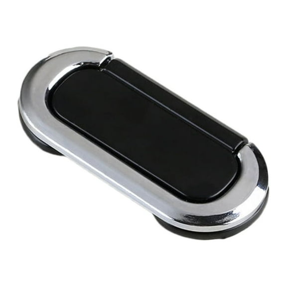 BE-TOOL 2PCS Flush Pull Handle Zinc Alloy Cabinet Handle 74mm/3 inch Hidden Furniture Handles for Kitchen Cabinets Door Wardrobe (Black-Silver)