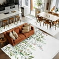 thumbnail image 5 of 3x5 Area Rugs, Sage Green Eucalyptus Non-Skid Rubber Backing Large Rectangle Rugs - Living Room Bedroom Home Office, Aesthetics Floral Farm Foliage Indoor Floor Mat Carpets Washable Rug, 5 of 9
