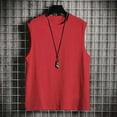 thumbnail image 4 of VgaVtl Summer Men's Tank Shirts Sleeveless Muscle Mens Clothes Holiday Solid Loose Leisure Sports Shirts,Red 4XL, 4 of 4
