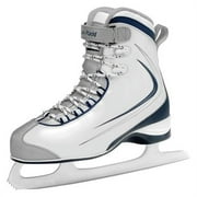 Lake Placid 694-07 Supreme Womens Soft Boot Figure Ice Skate, Silver, Blue & Grey - 7