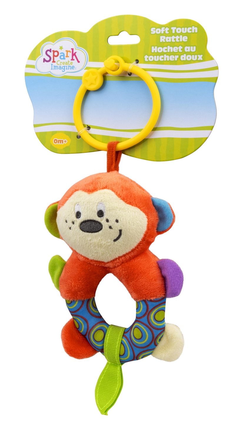 Hochet au toucher doux Singe Spark Create Imagine