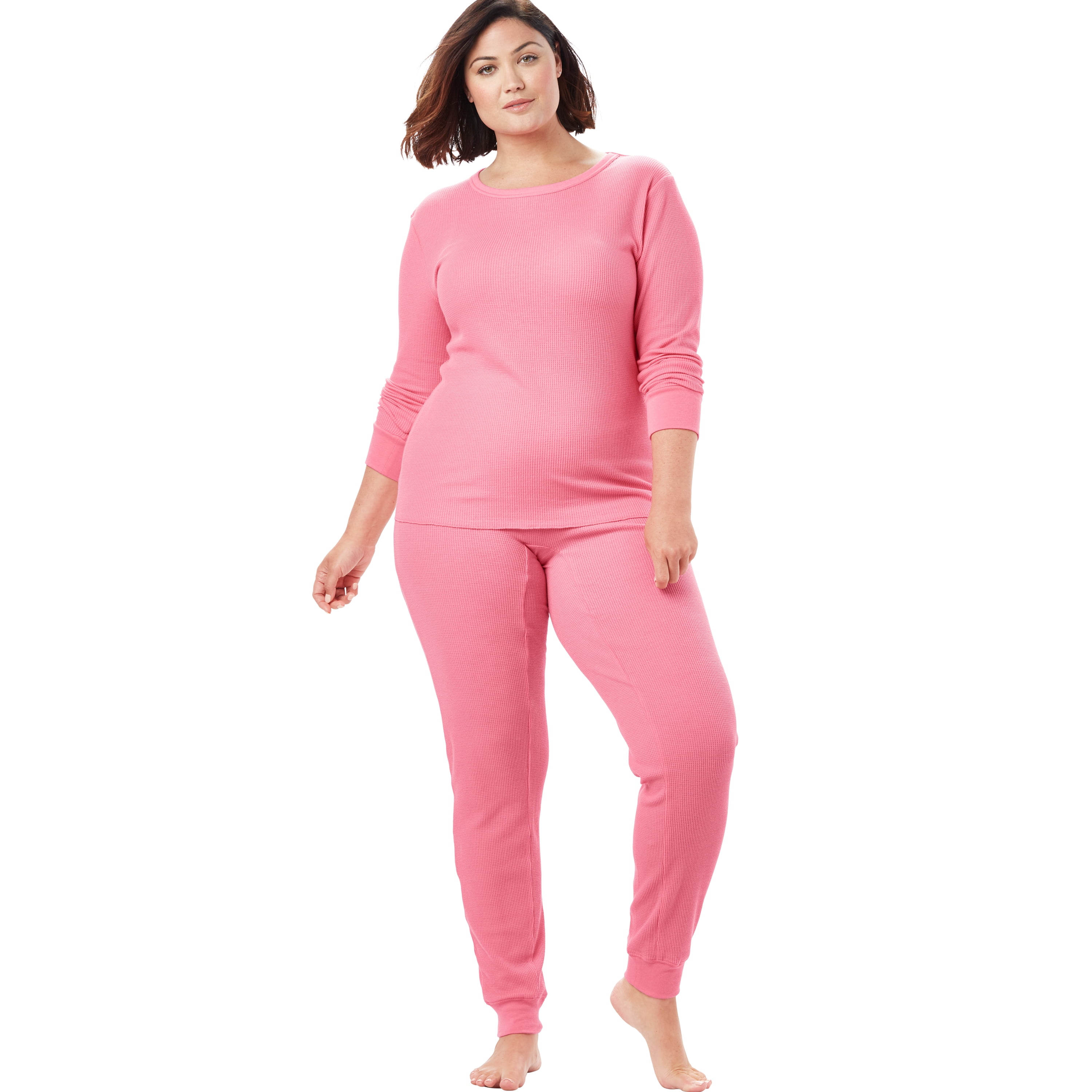 Comfort Choice Womens Plus Size Thermal Lounge Pant 