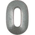 thumbnail image 3 of Huge 20" Metal Number Zero 0" Wall Decor, Silver with Rusted Edges, Galvanized Wall Mountable Decoration for Country, Mid-Century, or Farmhouse Themed Room or Event, 3 of 6