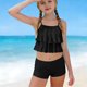 thumbnail image 2 of Niñas Trajes de Baño de Dos Piezas Tamaño 10-12 Verano Weiyi Impresión Traje de Baño de Playa con Estampados Florales Set de Dos Piezas Shorts, 2 of 9