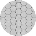 thumbnail image 1 of Ahgly Company Machine Washable Indoor Round Transitional Platinum Gray Area Rugs, 3' Round, 1 of 7