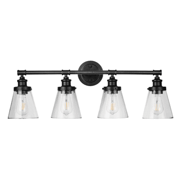 Prominence Home Helenah Four Light Bath Vanity in Matte Black